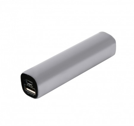 Powerbank 2600 mAh Sølvgrå